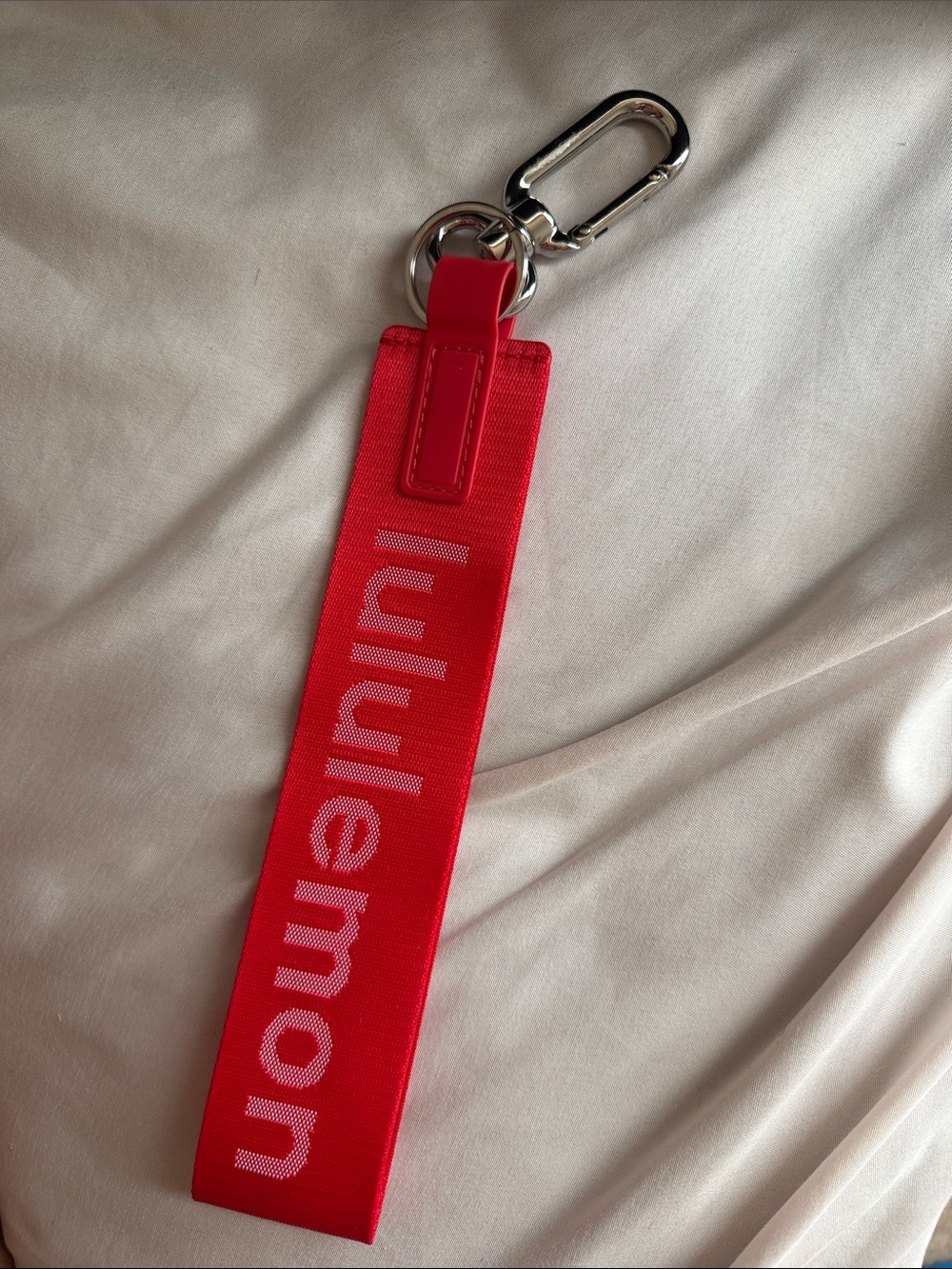 lululemon athletica Red Logo Key Fob Strap